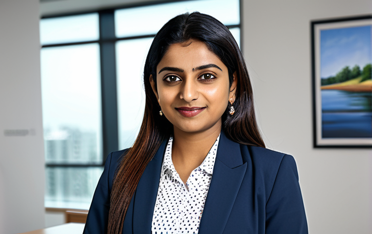 ** A successful Bengali businesswoman in a modern office, wearing a saree with a blazer, fully clothed, appropriate attire, safe for work, perfect anatomy, natural proportions, professional headshot, high quality, family-friendly.

**