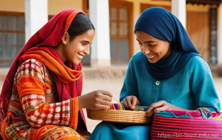 TESOL 강사가 겪는 문화적 도전 - **A diverse and inclusive modern classroom setting.** A brightly lit, spacious classroom is bustling...