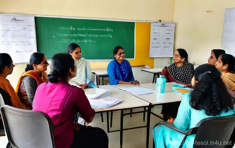 TESOL 강사로서의 네트워크 구축 - **Professional Development Seminar in Bangladesh**
    A vibrant, sunlit conference room in Dhaka, B...