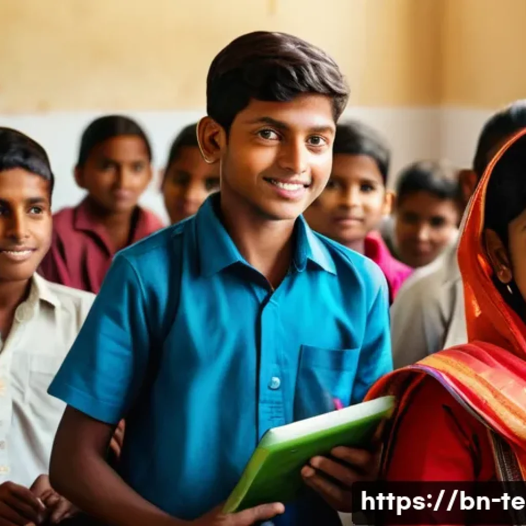 TESOL 관련 국제 학회 - A vibrant classroom scene in Bangladesh where a diverse group of Bengali students and a teacher enga...